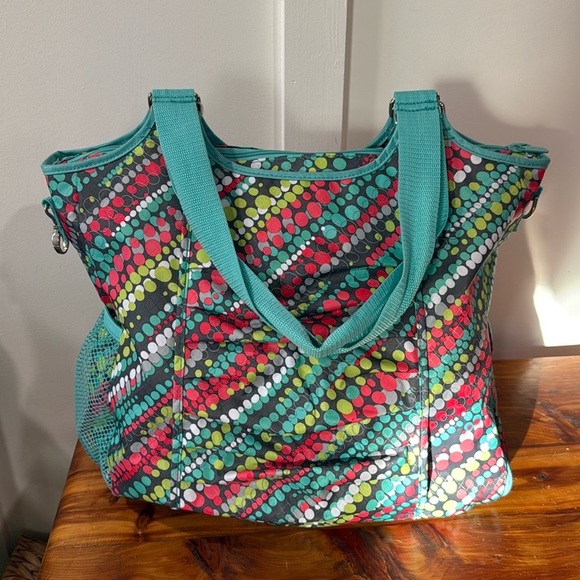 Thirty-One All Pro Graffiti Dot Multi-Use Gym Yoga Pool Beach Bag - Picture 1 of 7